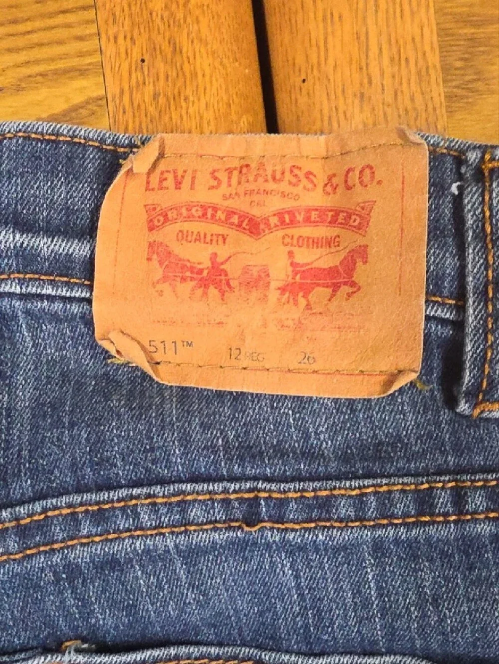 Levi's Women's Medium Blue High-Rise Straight Jeans